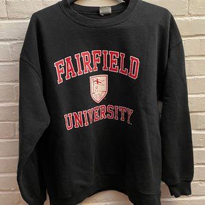 Fairfield U Black Sweatshirt Size L